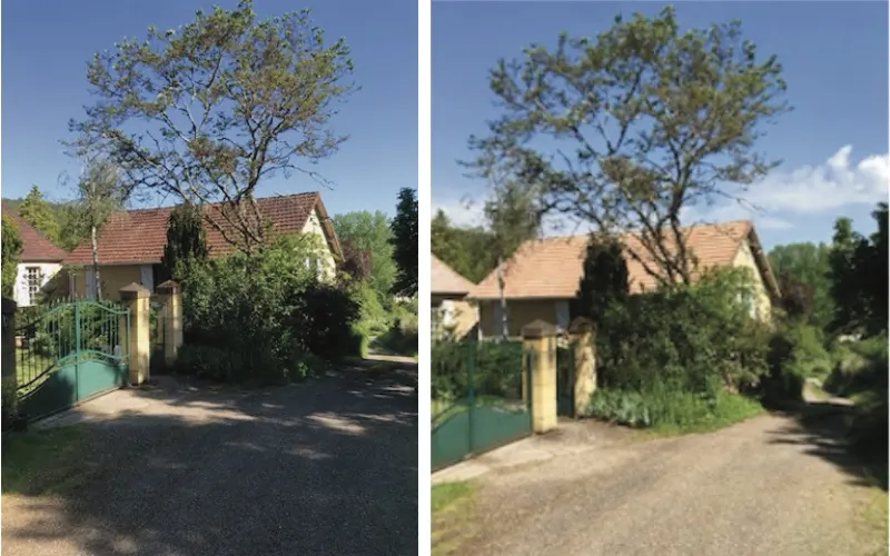 Nettoyage de toiture avant après