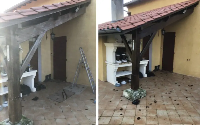Travaux de peinture extérieure avant après